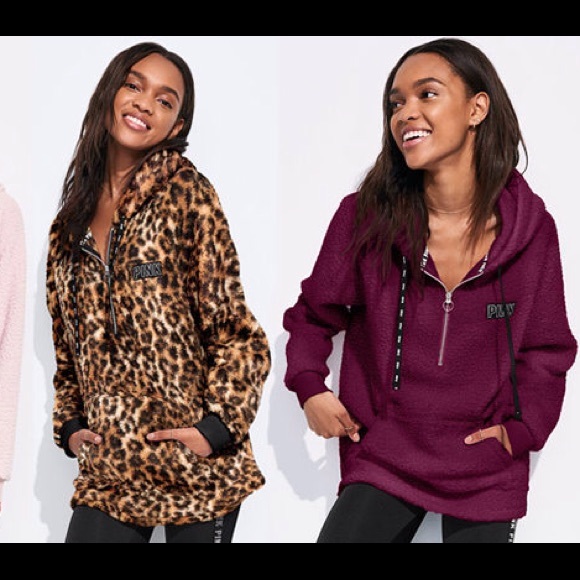 .🎉Victoria Secret Pink Sherpa Hoodie - Picture 5 of 8